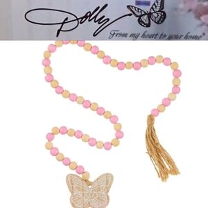 Dolly Parton Butterfly Wood Decorative Garland